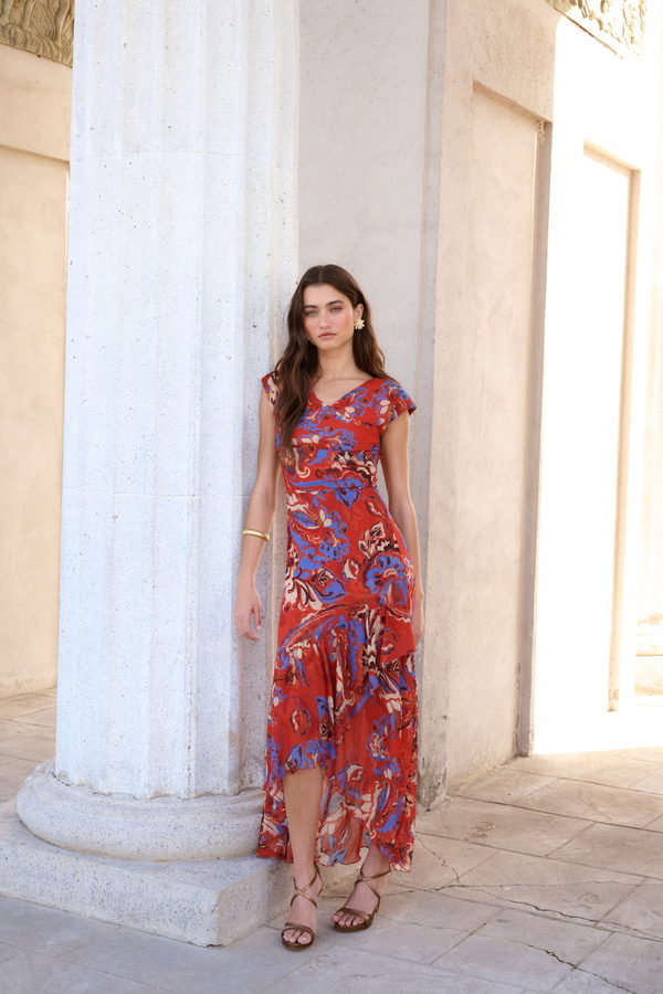 Vestido Ambrosía Teja