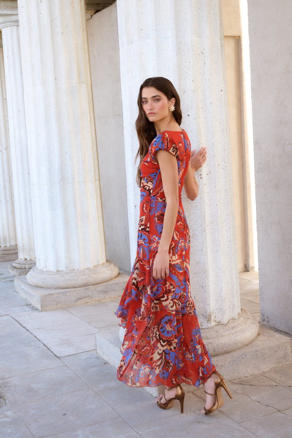 Vestido Ambrosía Teja