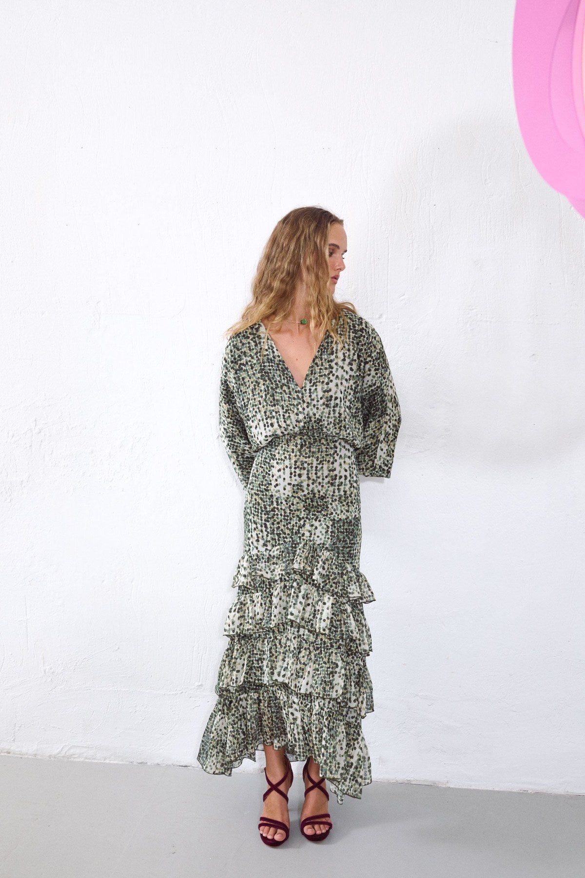 Vestido Taracea Petróleo
