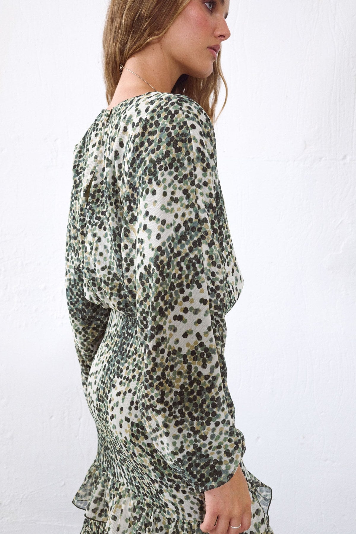 Vestido Taracea Petróleo