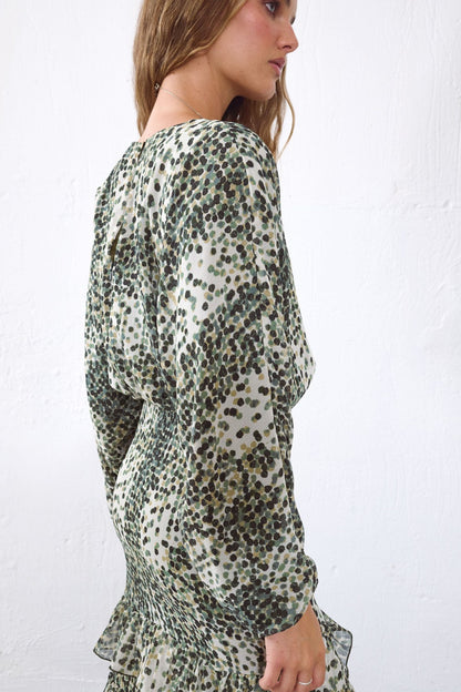 Vestido Taracea Petróleo