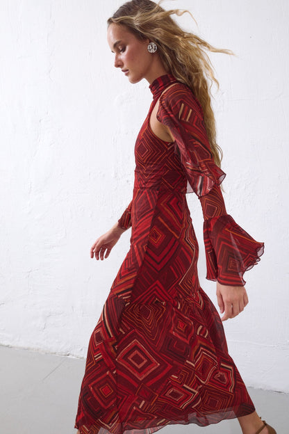 Vestido Prisma Granate
