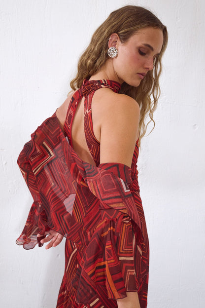 Vestido Prisma Granate