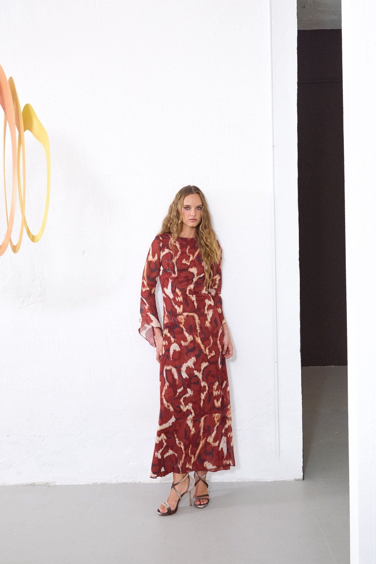 Vestido Témpera Granate