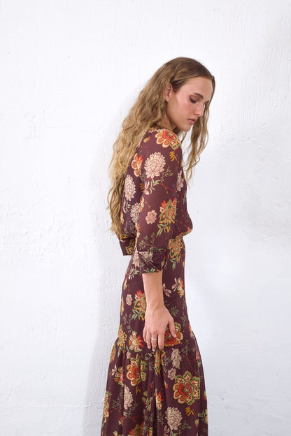 Vestido Matiz Berenjena