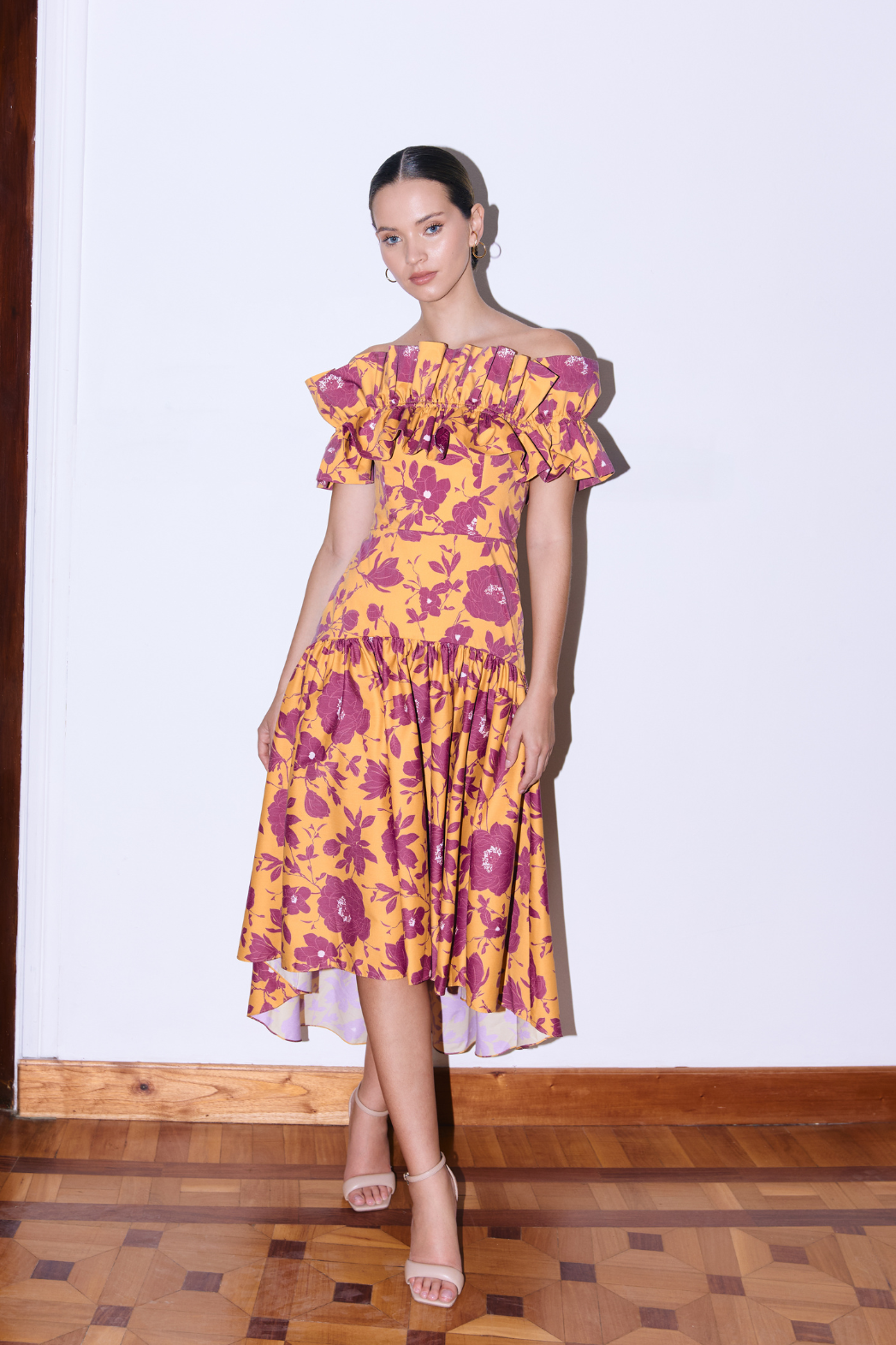 Vestido Sur Mostaza y Vino