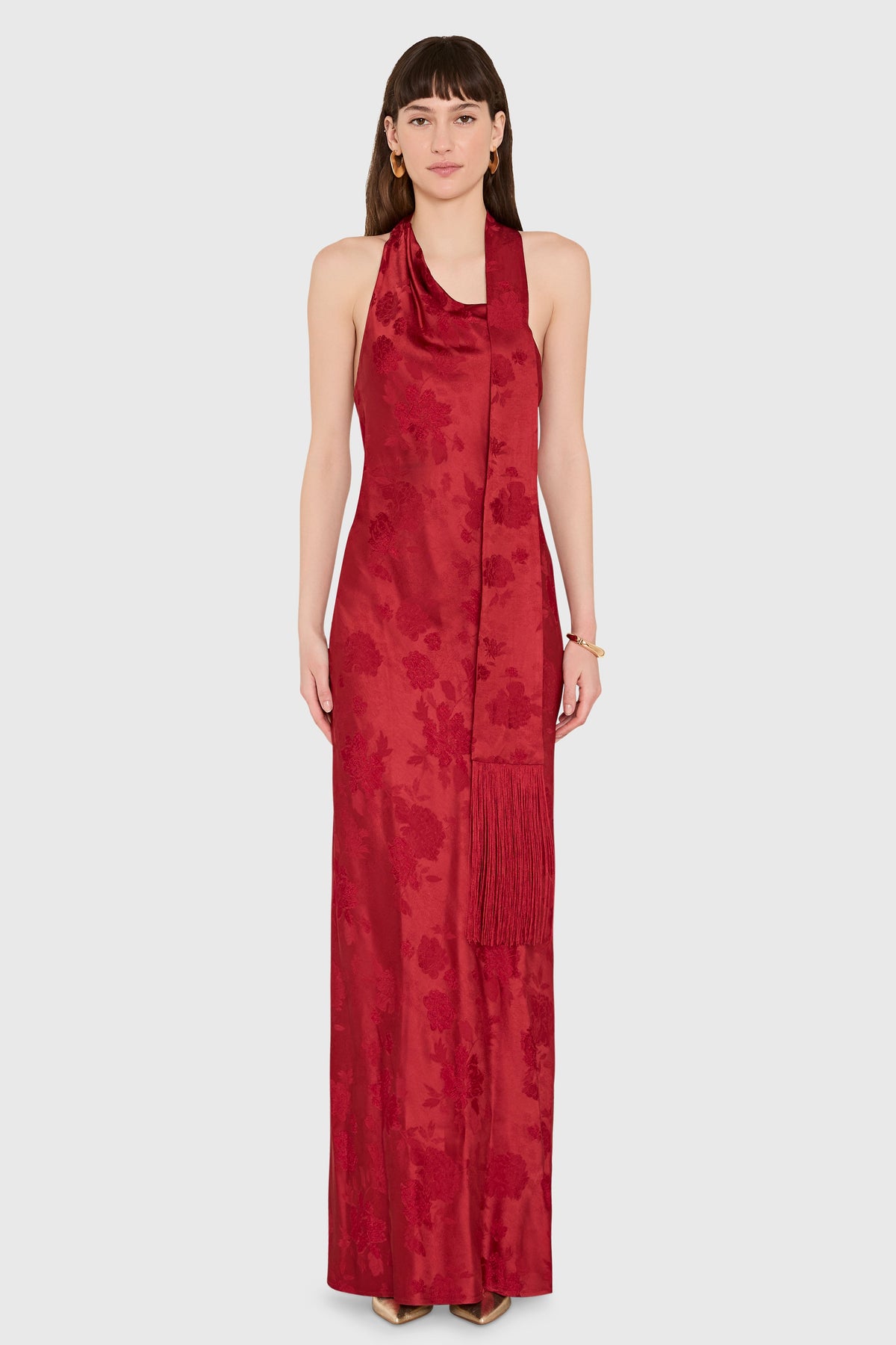 Vestido Maxi Sonya con Flecos Roseta - Amanda Uprichard