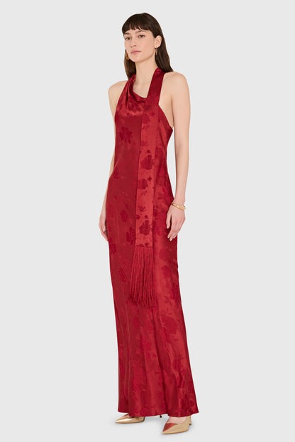 Vestido Maxi Sonya con Flecos Roseta - Amanda Uprichard