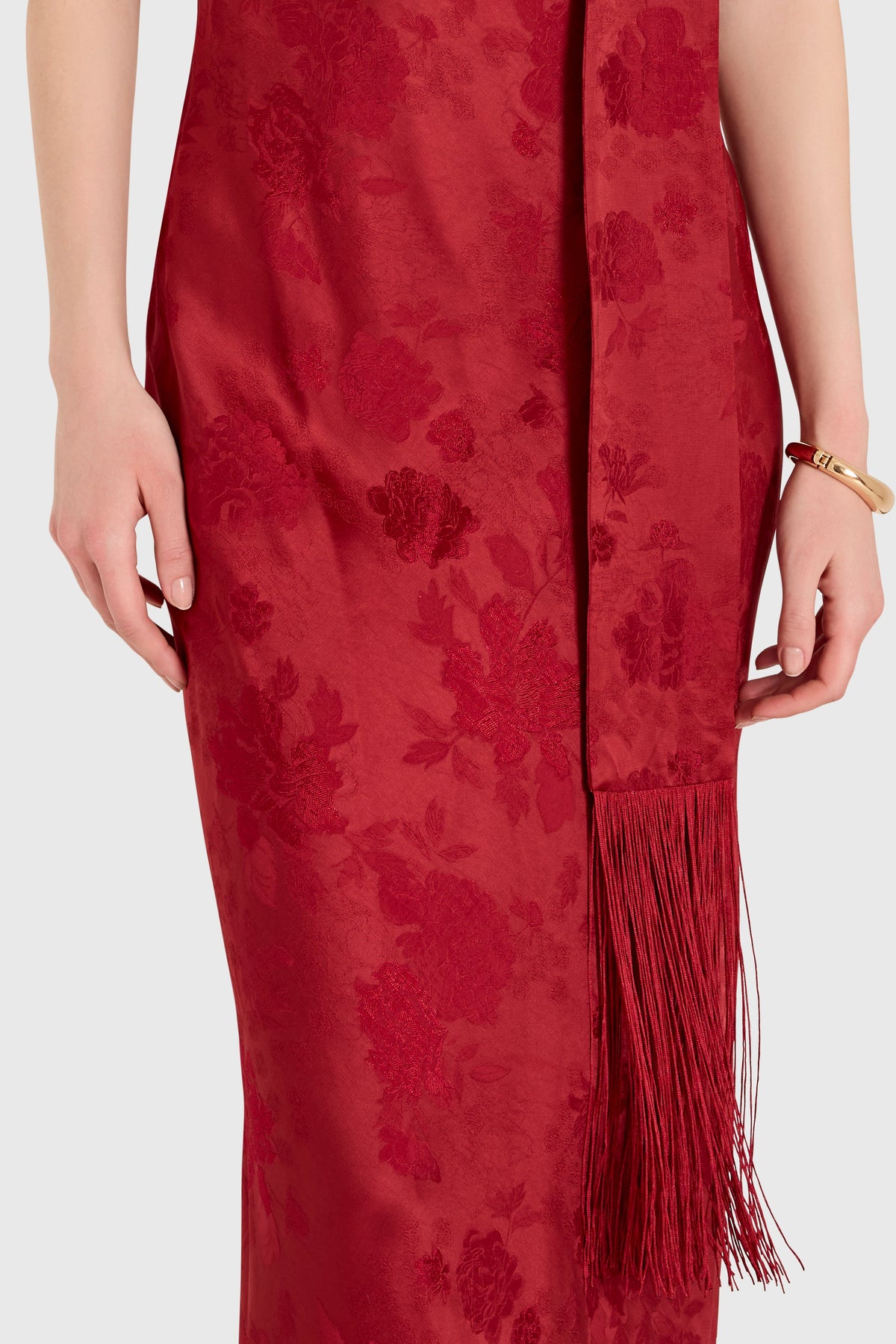 Vestido Maxi Sonya con Flecos Roseta - Amanda Uprichard