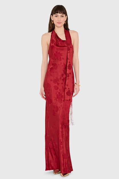 Vestido Maxi Sonya con Flecos Roseta - Amanda Uprichard
