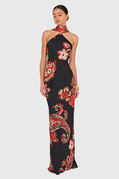 Vestido Maxi Ashton Estampado Kiara - Amanda Uprichard