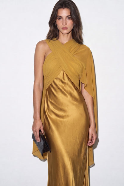 Vestido Lania Dorado