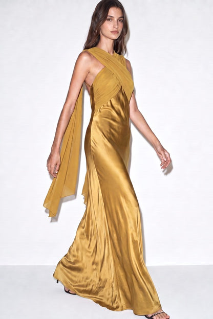 Vestido Lania Dorado