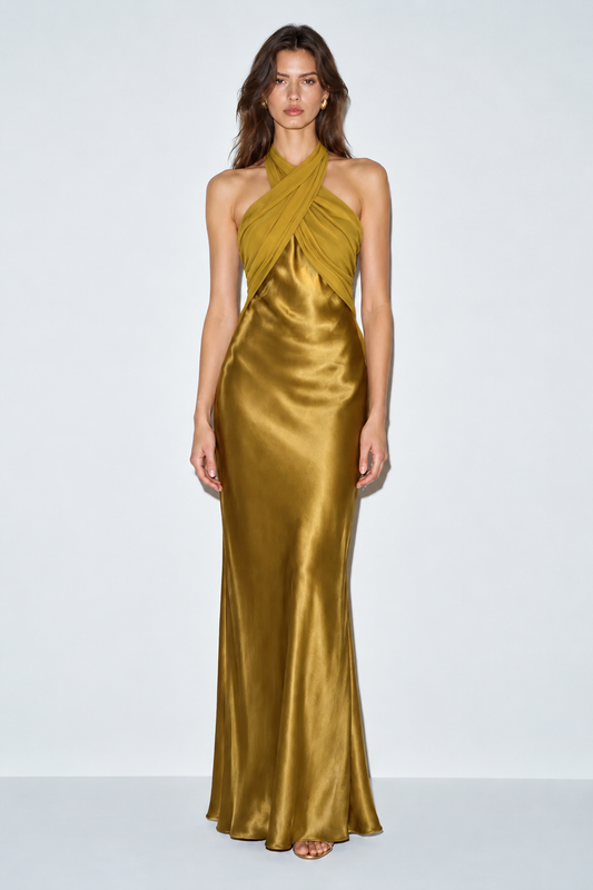 Vestido Lania Dorado