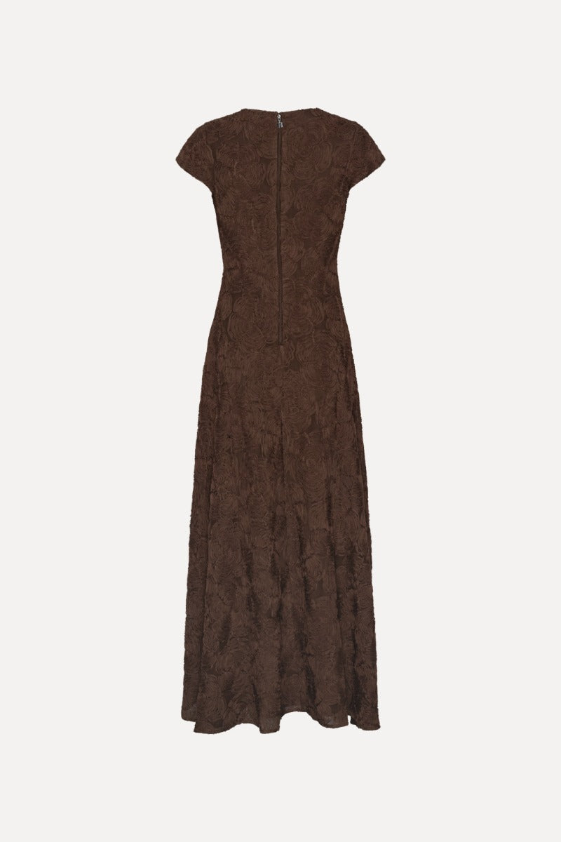Vestido Flower Mesh Maxi Dress