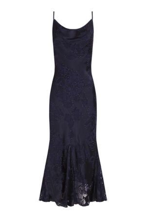 vestido-midi-azul-noche-escote-drapeado