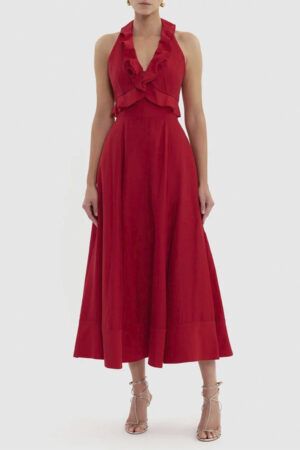 rebecca-vallance-vestido-simona-midi-rojo