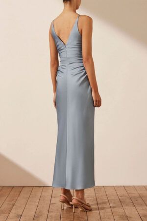luxe-high-neck-ruched-midi-azure-4