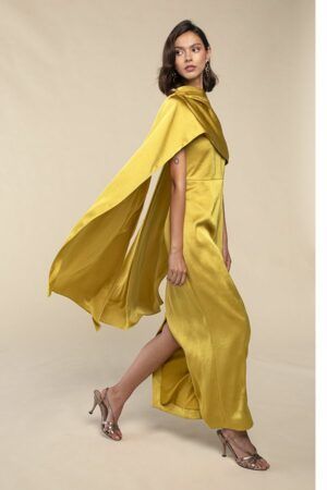 Vestido Doble Delantero Amarillo