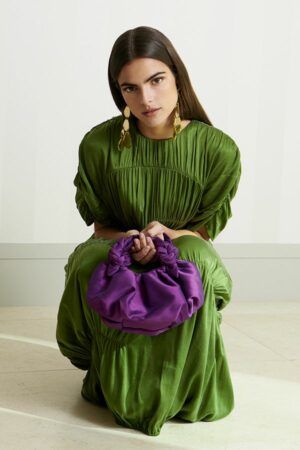 Vestido Midi Cupro Verde