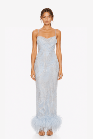 Vestido Shani Azul Pedrería
