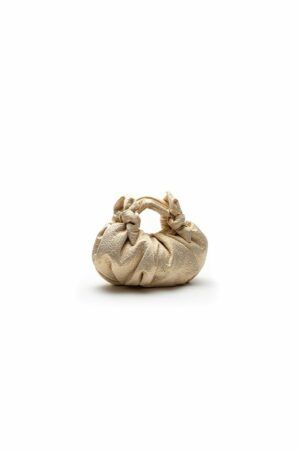 Bolso Bernatta Mini Beige Lamé