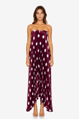 Vestido Black Tie Polka Wine