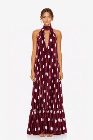 Vestido Libertie Polka Wine