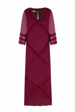 Vestido Mara Largo Buganvilla con Chaleco