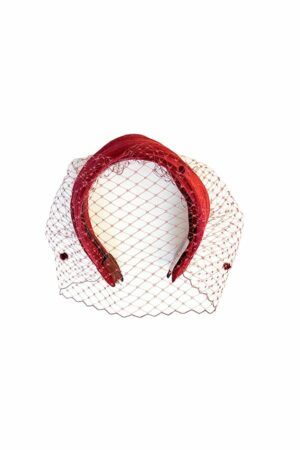 Diadema Turbante Cairo de Rafia con Velo